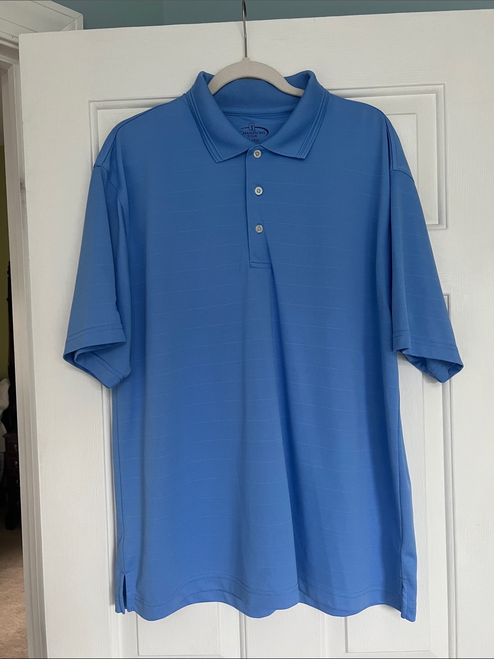 Champions Tour Men’s XL Blue Polo Golf Shirt - Classic Short Sleeve.EUC.Sz-XL